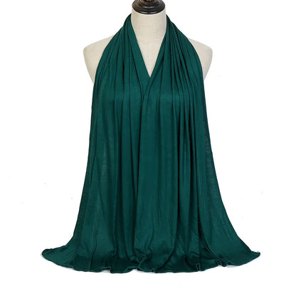 Ramadan Modal Cotton Jersey Hijabs For Woman Long Muslim Shawl Plain Soft Turban Niqab Head Wraps Scarf Women Hijab