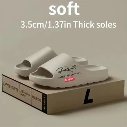 Coconut Slippers Men EVA Non-Slip Slides Cloud Thick-soled Slides Summer Fashion Casual Men Slippers Women's Sandals Indoor Shoe