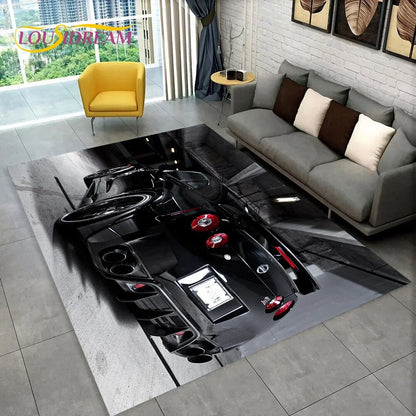 GTR Racing Car N-Nissan Logo 3D Carpet Rug for Home Living Room Bedroom Sofa Motorcycle Doormat Decor,kid  Area Rug Floor Mat