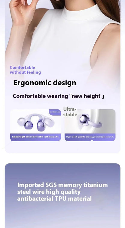 Wireless Bluetooth Earphones Clip-on Q71 Earphone High Sound for Xiaomi Earbuds Led Display Headphones Music Sports Headset