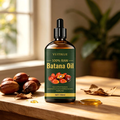 Honduran Raw Batana Hair Oil 100ml Natural Unrefined Formula Hydrate Dry Hair Reduce Breakage Repair Damaged Hair Care Serum