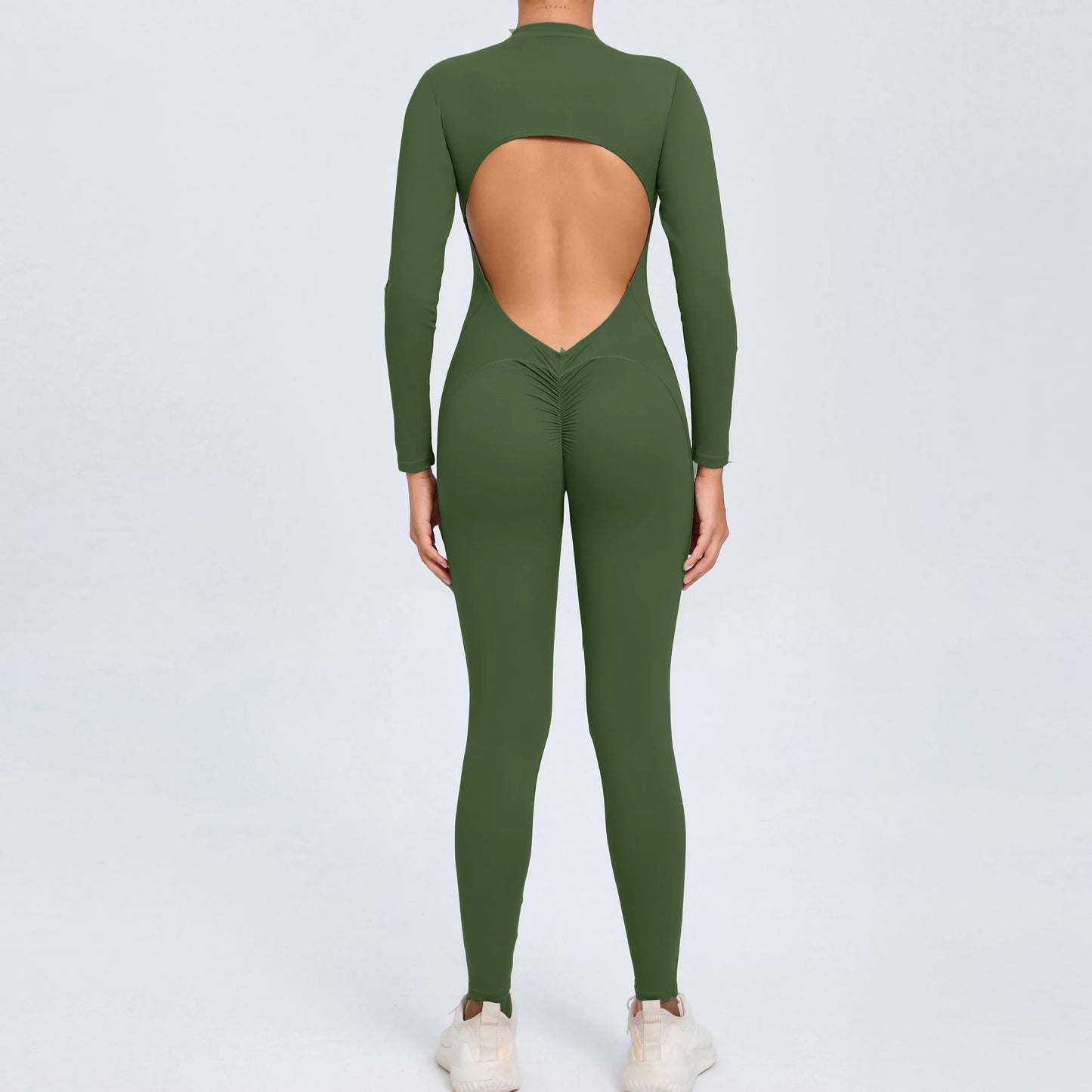 2026 Pad Zipper Long Sleeve Yoga Set Women One Piece Jumpsuit Gym Workout Shorts Fitness Bodysuit Sports Athletic Suit XP358