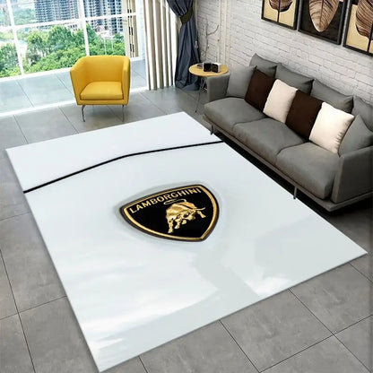 Racing Car L-Lamborghini MOTO Non-Slip Area Rug for Living Room,Bedroom,Playroom,Soft Carpet Floor Mat Home Decor Rug Kids Room