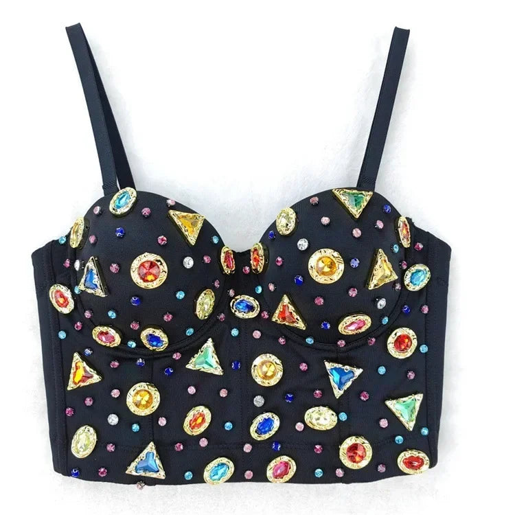 Sexy Party Corset Tops Woman Tank Streetwear Camis Bustier Fashion y2k Crop Top Women Clothes Summer Club Shirt Ladies Bra Blusa