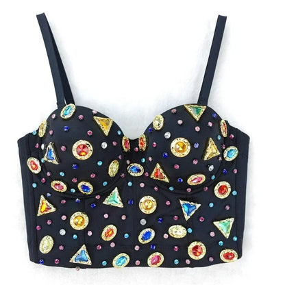Sexy Party Corset Tops Woman Tank Streetwear Camis Bustier Fashion y2k Crop Top Women Clothes Summer Club Shirt Ladies Bra Blusa
