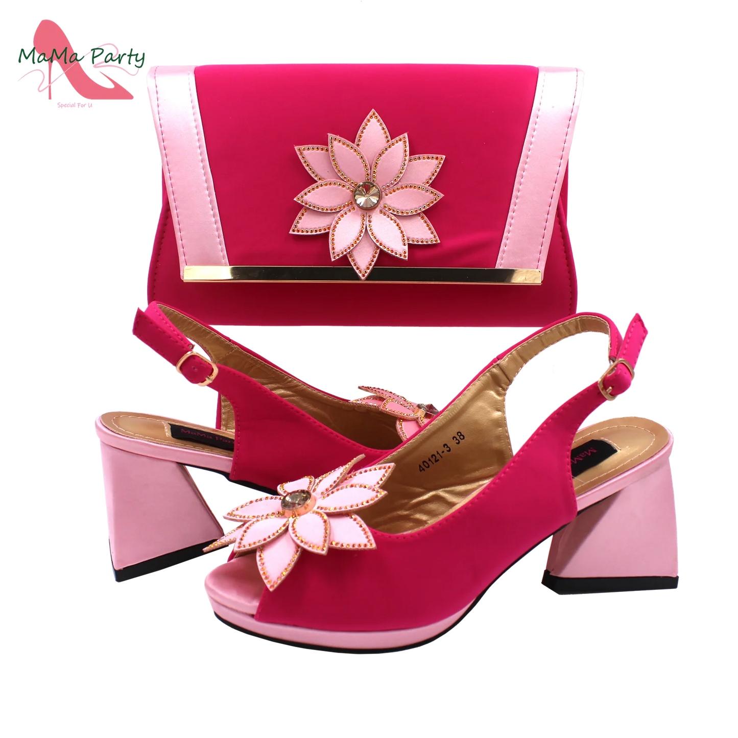 2024 New Design Special Fashion African Women Shoes Matching Bag Set High Quality with Platform Comfortable Heels for Part