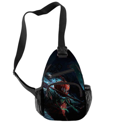 Fashion Youthful Halloween Skeleton Boys/Girls 3D Printed Chest Bags Oxford Waterproof Sports Crossbody Travel Bag Shoulder Bags