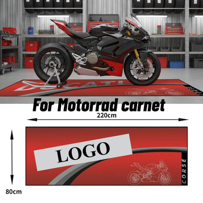 For DUCATI Garage mat motorcycle carpet racing cool motorcycle display motorcycle area carpet anti slip floor decoration carpet