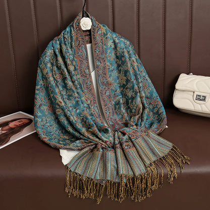 2024 Luxury Brand Cashmere Women Scarf Printed Winter Warm Shawl and Wraps Pashmina Bandana Long Jacquard Paisley Female Foulard