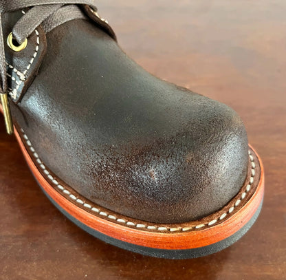 C413 Men Retro Tough Motorcycle Ankle Boots Goodyear Welt Durable Full Leather Outdoor Work Boot