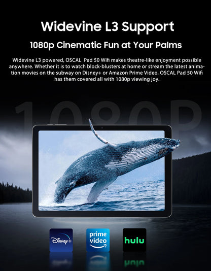 Blackview Oscal Pad 50 WIFI Tablet PC 10.1 Inch 6GB(2+4)RAM 64GB ROM Wi-fi 6 5100mAh 5000mAh Tablet PC Android 13 Tablet Android