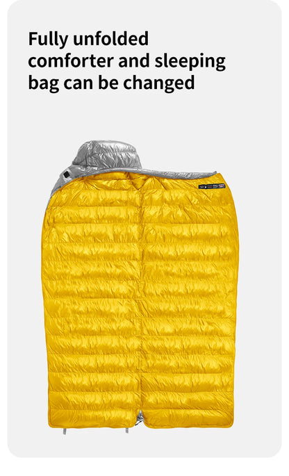 Naturehike CW700 Envelope Duck Down Sleeping Bag Winter Warm 650FP Down Sleeping Bag Camping Hiking Ultralight Sleeping Bag for Men & Women