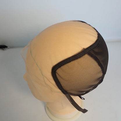 13*6inch lace front wig caps for making adjustable small wigs