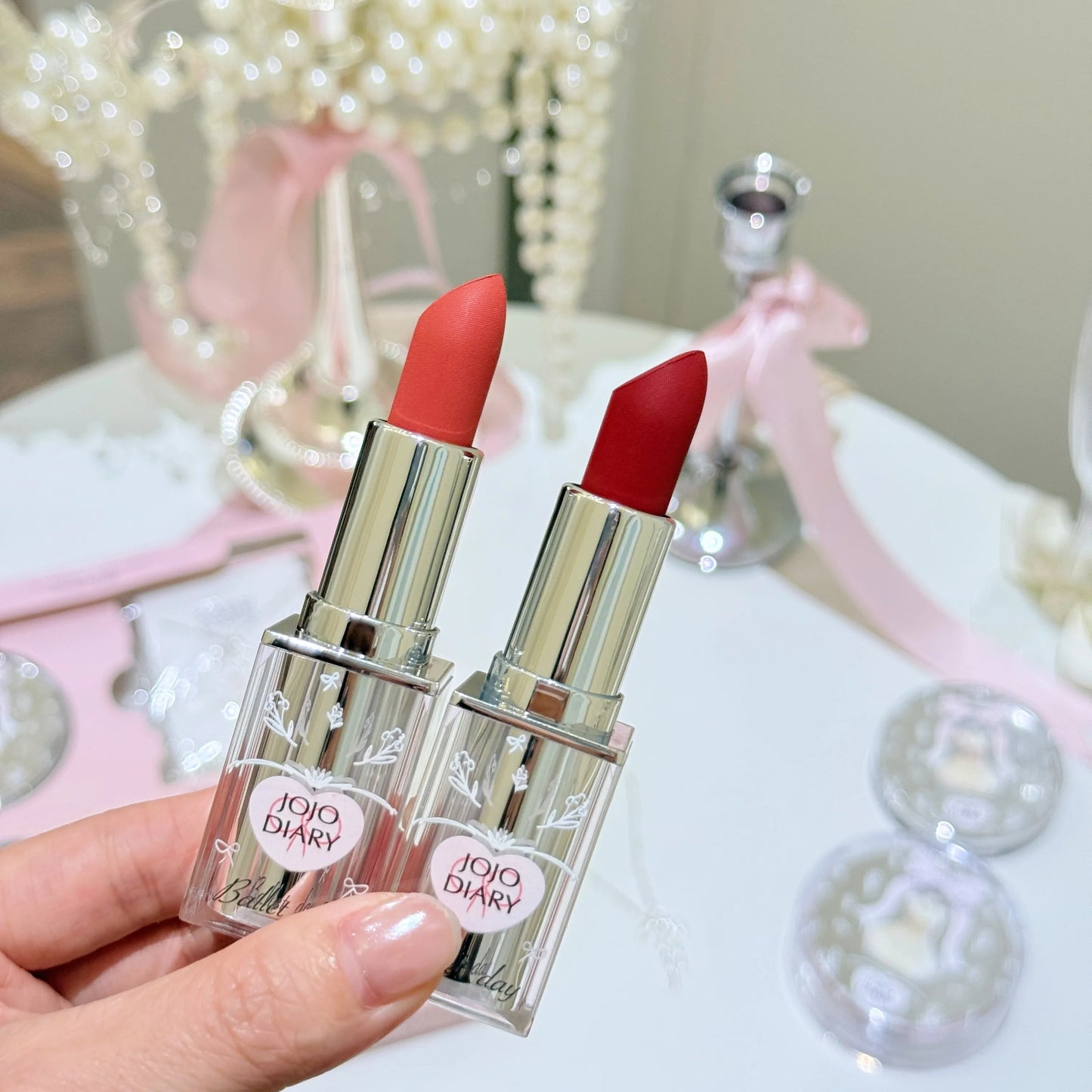 JOJO DIARY Ballet Day Series Makeup Gift Box Fitting Base Makeup Colored Lipstick Necklace Gift Giving