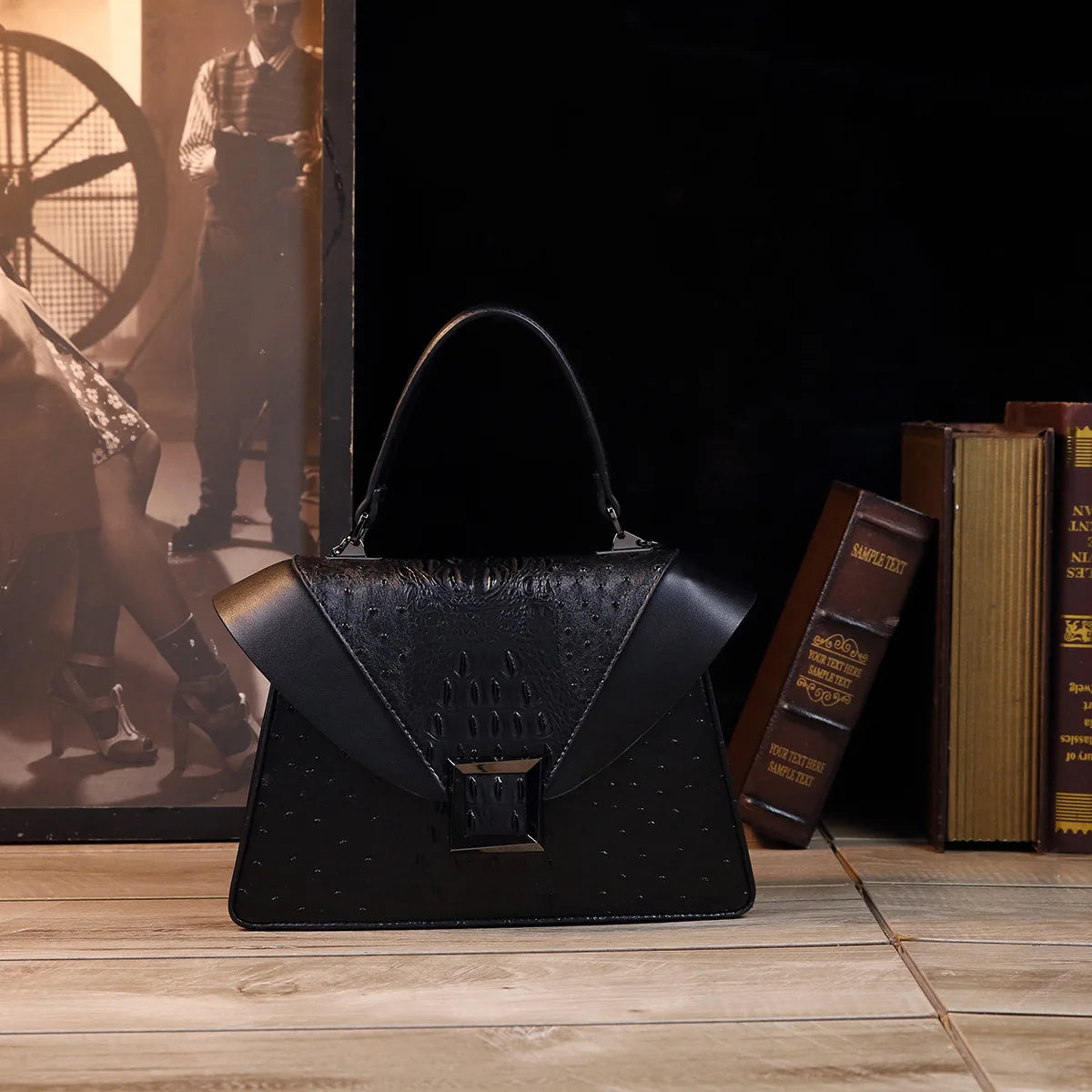 Luxury Designer Brand New Cowhide High Quality Crocodile Print Handbag Women's Fashion Single Shoulder Crossbody Bag Hot Sale