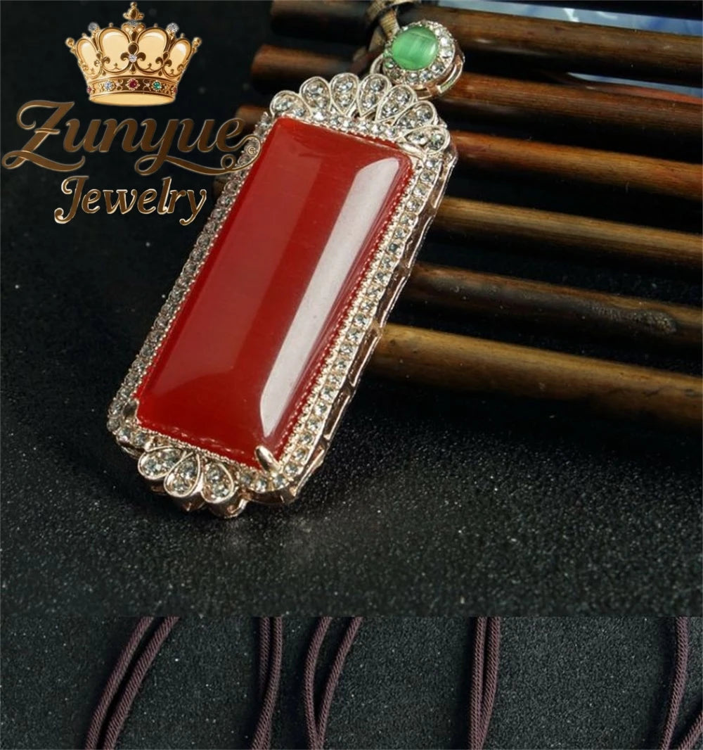 Natural Colorful Cat's Eye Stone Pendant Necklace Elegant Fashion Daily Wear Luxury Quality Fine Jewelry For Women Unisex Gift