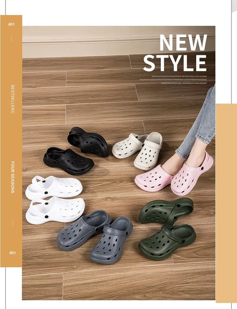 2026Summer Men Clogs Sandals Men's and Women's Leisure Slippers Beach Slides Home Garden Shoes Outdoor Sandals Plus Size46 47 48