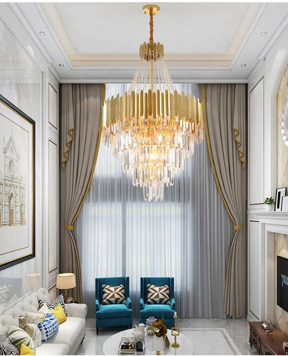 Modern Chandeliers for Living Room Chandelier Luxury Crystal Chandelier Ceiling Lights Lustre Salon Loft Pendant Lighting Lamps