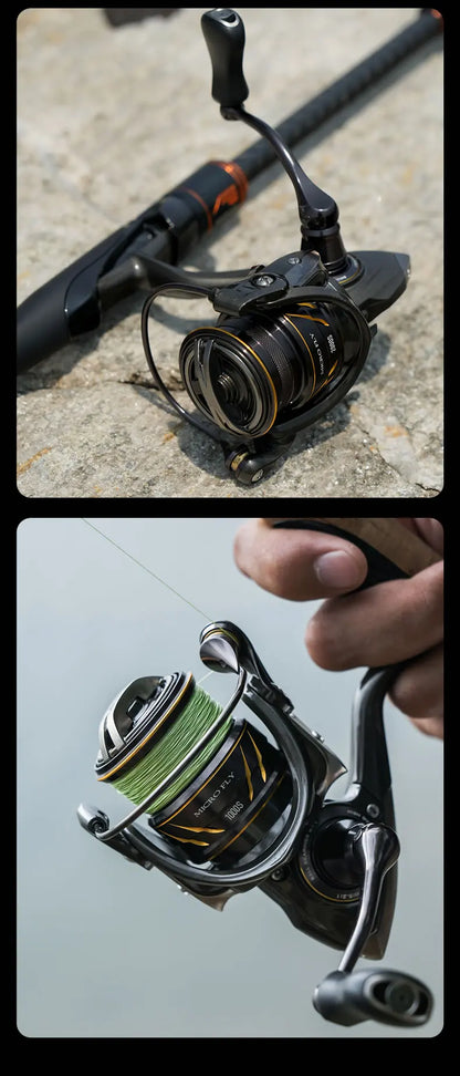 Kingdom Micro Fly Pro Fishing Spinning Reel Ultra Light 8+1 Sealed Bearings 160g 8KG Max Drag 5.2:1 Gear Ratio Fishing Reel