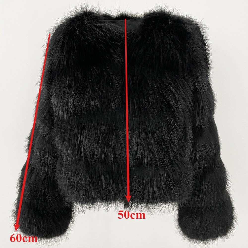 OFTBUY Wholesale Natural Raccoon Fox Fur Coat New High Quality Winter Jacket Women Fluffy Real Fur Clothing Outerwear Streetwear