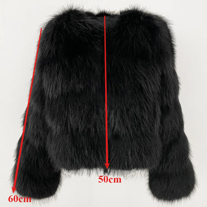 OFTBUY Wholesale Natural Raccoon Fox Fur Coat New High Quality Winter Jacket Women Fluffy Real Fur Clothing Outerwear Streetwear
