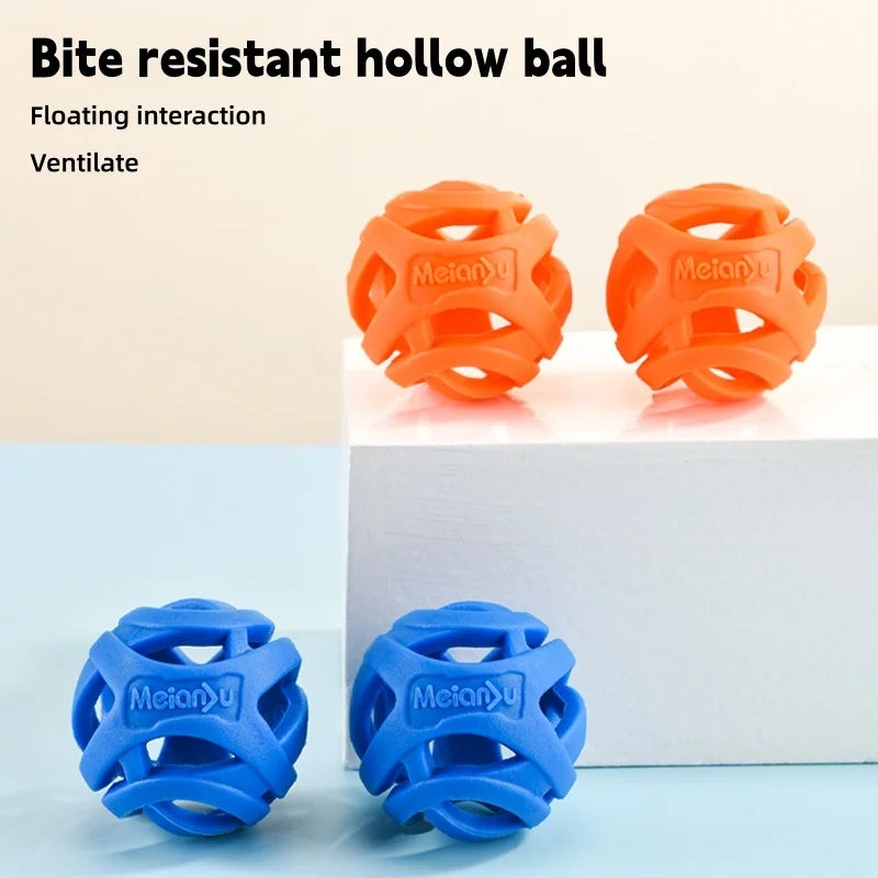 Floating Dog Chew Ball Indestructible Rubber Teeth Cleaning Molar Toy for Small-Medium Dogs Summer Pool Beach Water Play