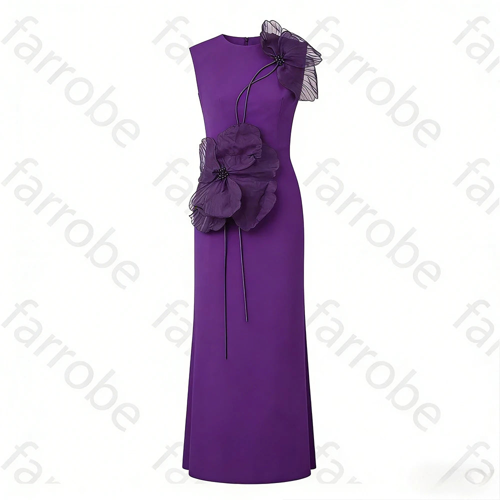 Customized Black Exquisite Evening Dress Flower Beading Ruched A-line Sleeveless Bespoke Occasion Gown Midi Dresses Party Gowns