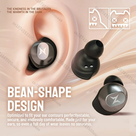 ZOMBIES CAT Bluetooth 5.4 Sports Earbuds Mini Invisible In-Ear TWS Wireless Earphone Clear Call Headphone with Sport Lanyard