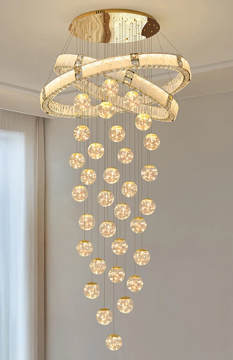 Modern home decor led lights pendant light lamps forstaircase Chandeliers for living room hanging light indoor lighting
