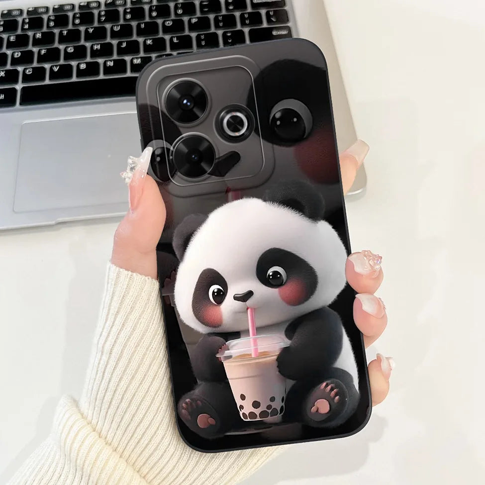 Casing For Redmi 13 Case 13 5G Cute Cat Fashion Luxury Flowers Silicone Shockproof Back Cover For Redmi 13 5G Phone Case Bumper