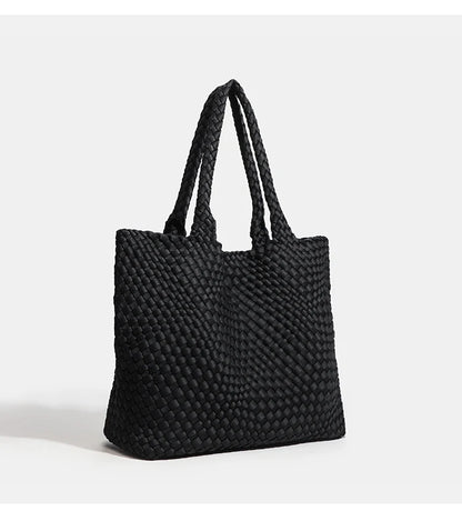 Large size women's tote bag Women's fashion bags 2024 Hot product Neoprene material women's hand-woven bag Large volume Tote bag