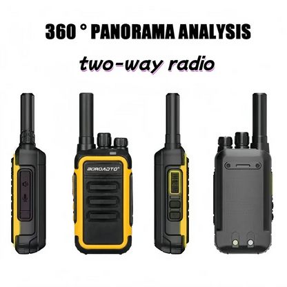 Long Range Walkie Talkie 2 Pack UHF 400-470MHz Portable Two Way Radio VOX USB   For Hotel Business Outdoor Camping Hiking