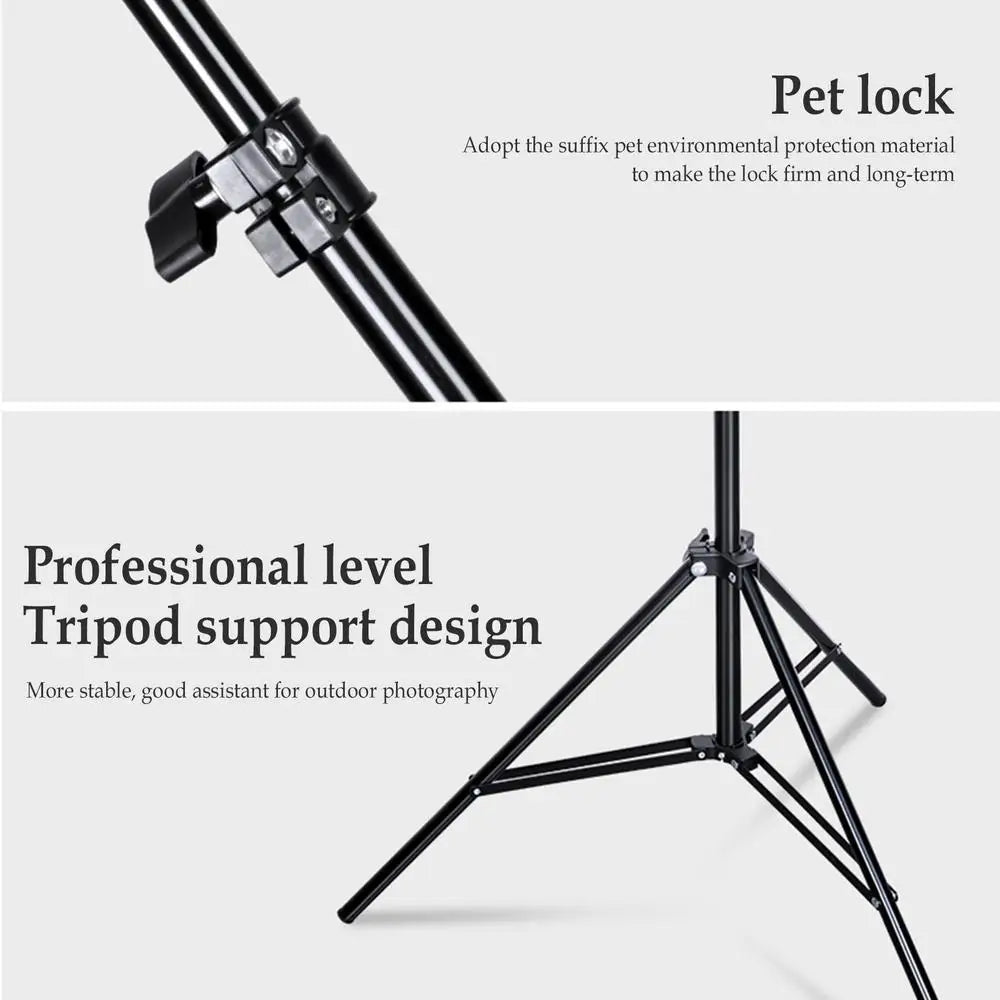 2m Campinglight Stand Folding Telescoping Tripod Adjustable Lightweight Aluminium Floor Lamp Holder Tripod Camping Accessories
