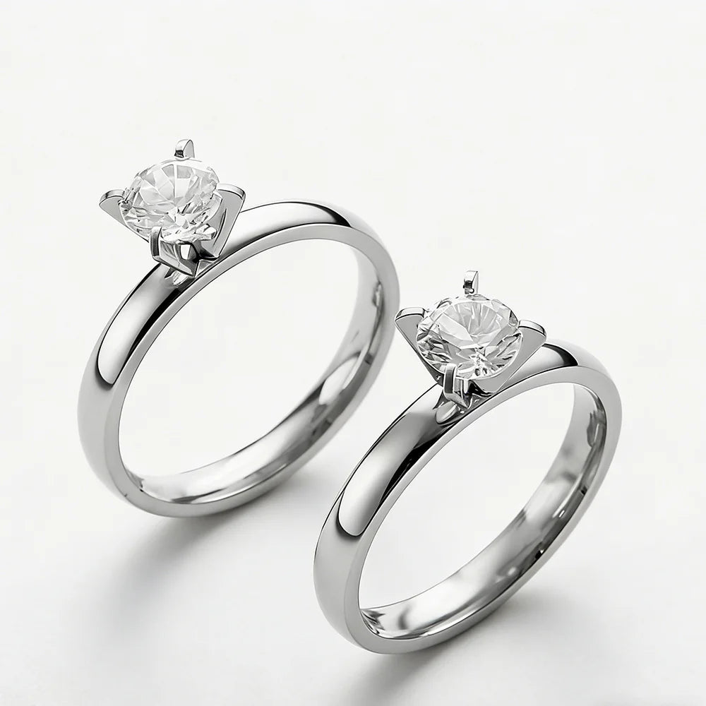 Exquisite Fashion Silver Color Engagement Rings for Women Fashion White Zircon Stones Ring Anniversary Bridal Wedding Jewelry