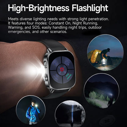 2026 New Body Analysis Health Smart Watch ECG+PPG Uric Acid Blood Pressure Blood Oxygen Clock Call AMOLED Smart Watch Men Women