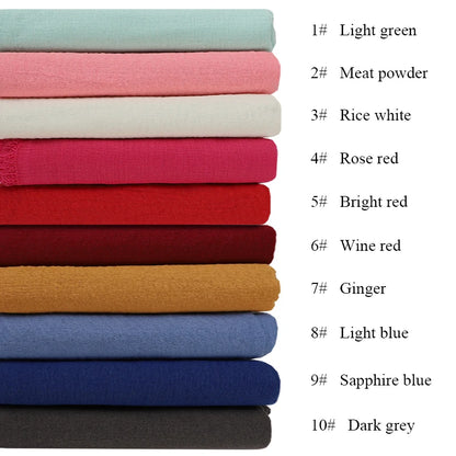 Ramadan Cotton Crinkle Headband Veil Scarves Women Solid Color  Head Wraps Long Scarves Turban Headband Muslim Fashion Headscarf