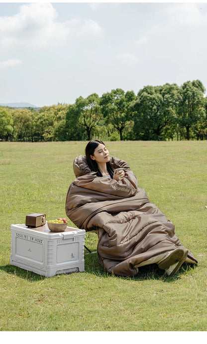 Naturehike 2026 New Widen 1-2 Person Sleeping Quilt With Hood Waterproof 4 Season Machine Washable Travel Camping Sleeping Bags