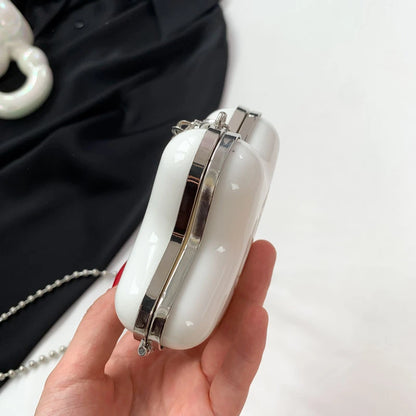 2024 New Small Wallet for Women Cute Bags Decoration High Quality Acrylic Metal Shell Satchel Designer Lipstick Bag