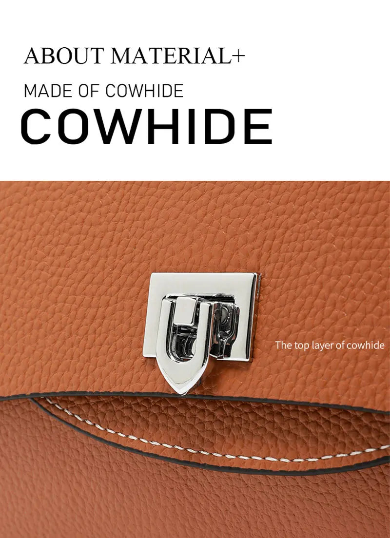 Genuine Leather Women's Bag Luxury Designer Crossbody Bags High Quality Cowhide Women Shoulder Bag Female Handbags M8863