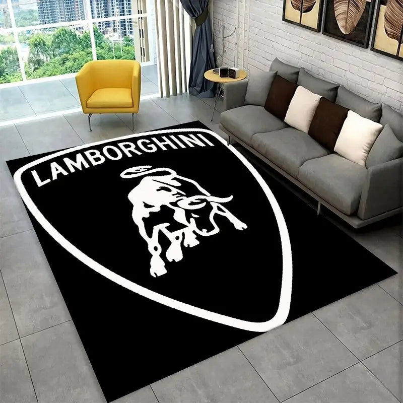 Racing Car L-Lamborghini MOTO Non-Slip Area Rug for Living Room,Bedroom,Playroom,Soft Carpet Floor Mat Home Decor Rug Kids Room
