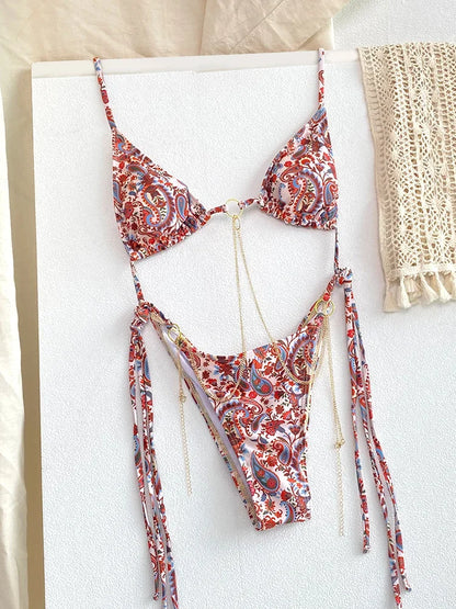 Two Piece Suit Bikinis 2026 Women Swimsuit Push Up Bathing Suit Sexy Bikinis Sets Swimwear Print Beachwear Solid Biquinis