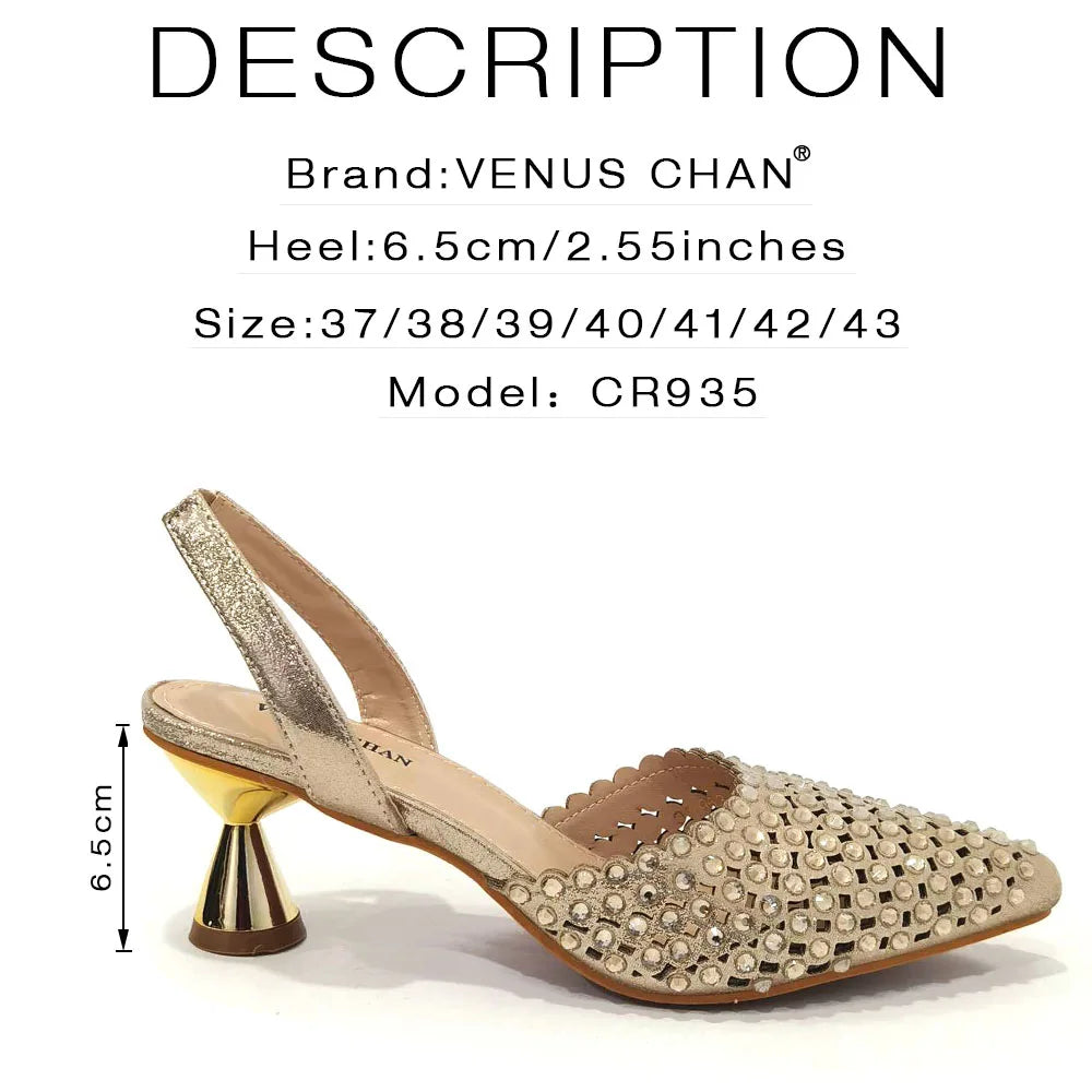 Fashion Summer 2023 Beads Decorated Muffin Bottom Sandals Wear Comfortable And Versatile Elegant Ladies Shoes And Bag Set