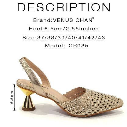 Fashion Summer 2023 Beads Decorated Muffin Bottom Sandals Wear Comfortable And Versatile Elegant Ladies Shoes And Bag Set