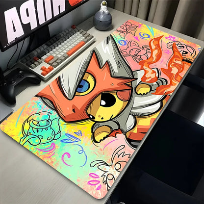 Mouse Pad Large Game Rubber Desk Mat Computer Keyboard Pad P-Pokemon Pikachu PC Gaming Accessories Carpet Kawaii Mousepad
