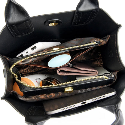 Luxury Female Trend Vintage Tote Bag High Quality Leather Crossbody Shoulder Bag Women Brand Designer Large capacity Handbag