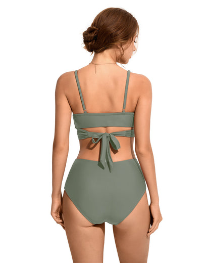 Push Up Bikini Women Swimsuits 2026 Sexy Swimwear Female Brazilian Bikini Set High Waist Biquini Swimming Suits Solid Beachwear
