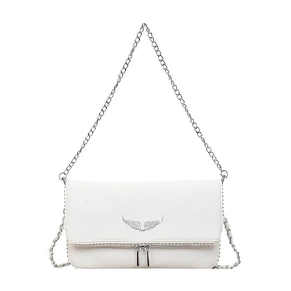 Fashionable Retro Ladies Chain-Shoulder Square Bag Luxury Textured Crossbody Shoulder Bag Women Handbags and Purses Underarm Bag