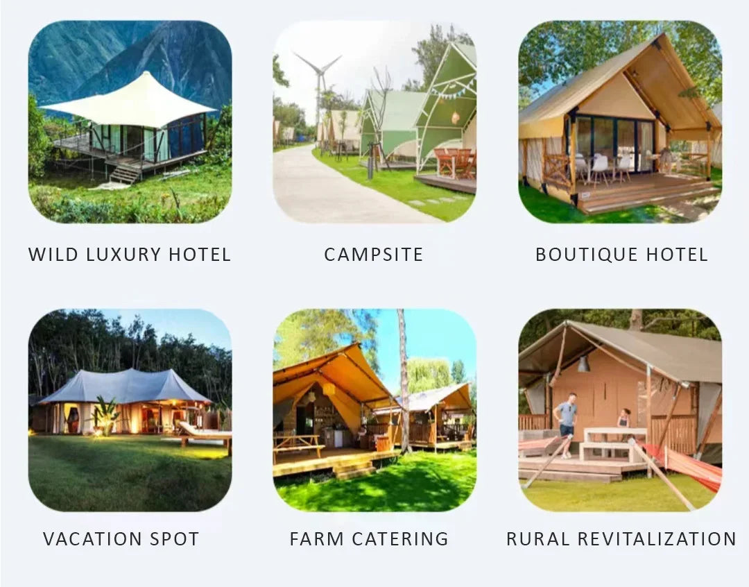 TAO Hotel Tent Geodesic Dome Manor greenhouse Tent Leisure Resort Vacation Outdoor Glamping Round Tent Transparent Starry Sky Lu