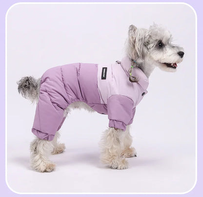 Winter Warmth Cotton Clothing for Pet Thickened Jumpsuit Coat Graphene Windproof Waterproof Pullable Dog Clothes