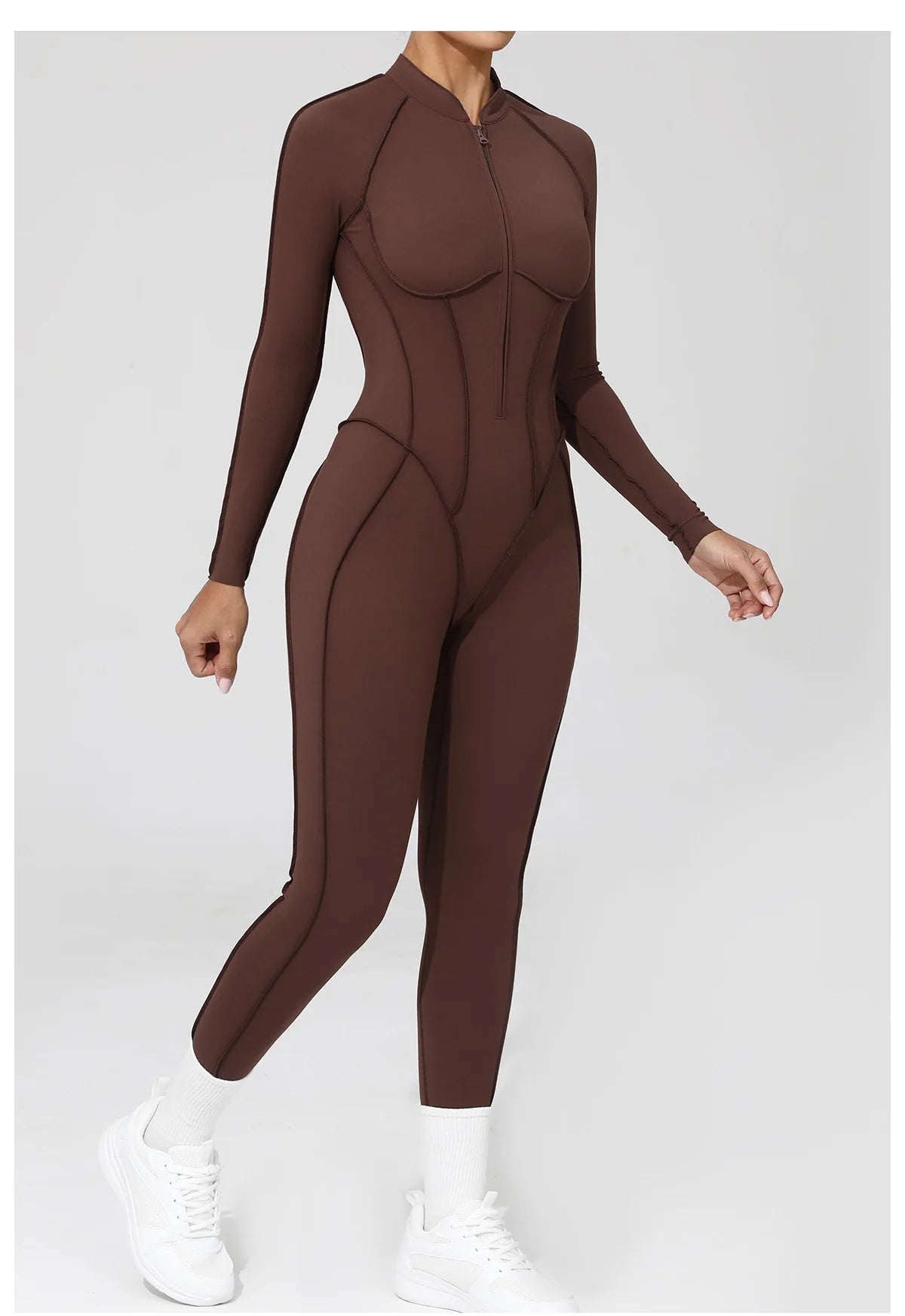 One Pieces Long Jumpsuits Sexy Womens Overalls Mono Streetwear Yellow Body Long Sleeves Woman Clothing Summer Gym Sportswear